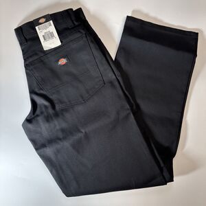 28x32 Dickies LP813 Industrial Slim Fit Straight Leg Work Pants Black Men